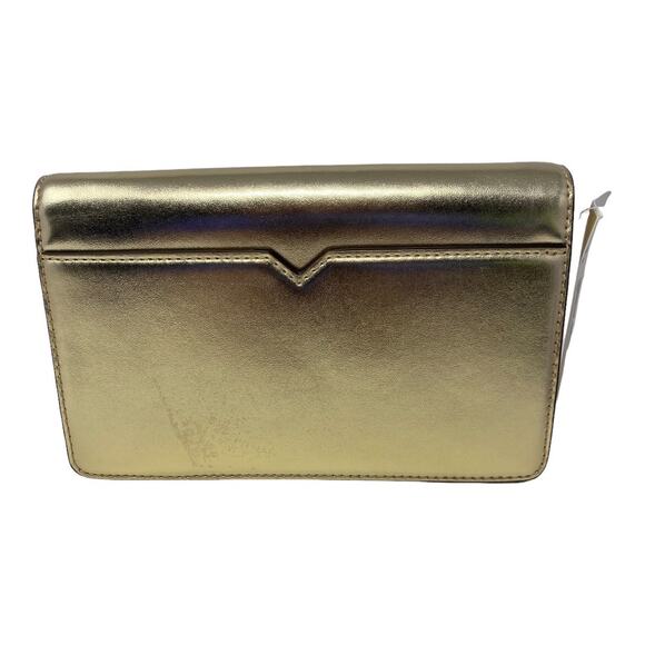 Michael Kors Women's Cece Medium Flap Vegan Leather Bag Pale Gold Crossbody NWT - Picture 4 of 9